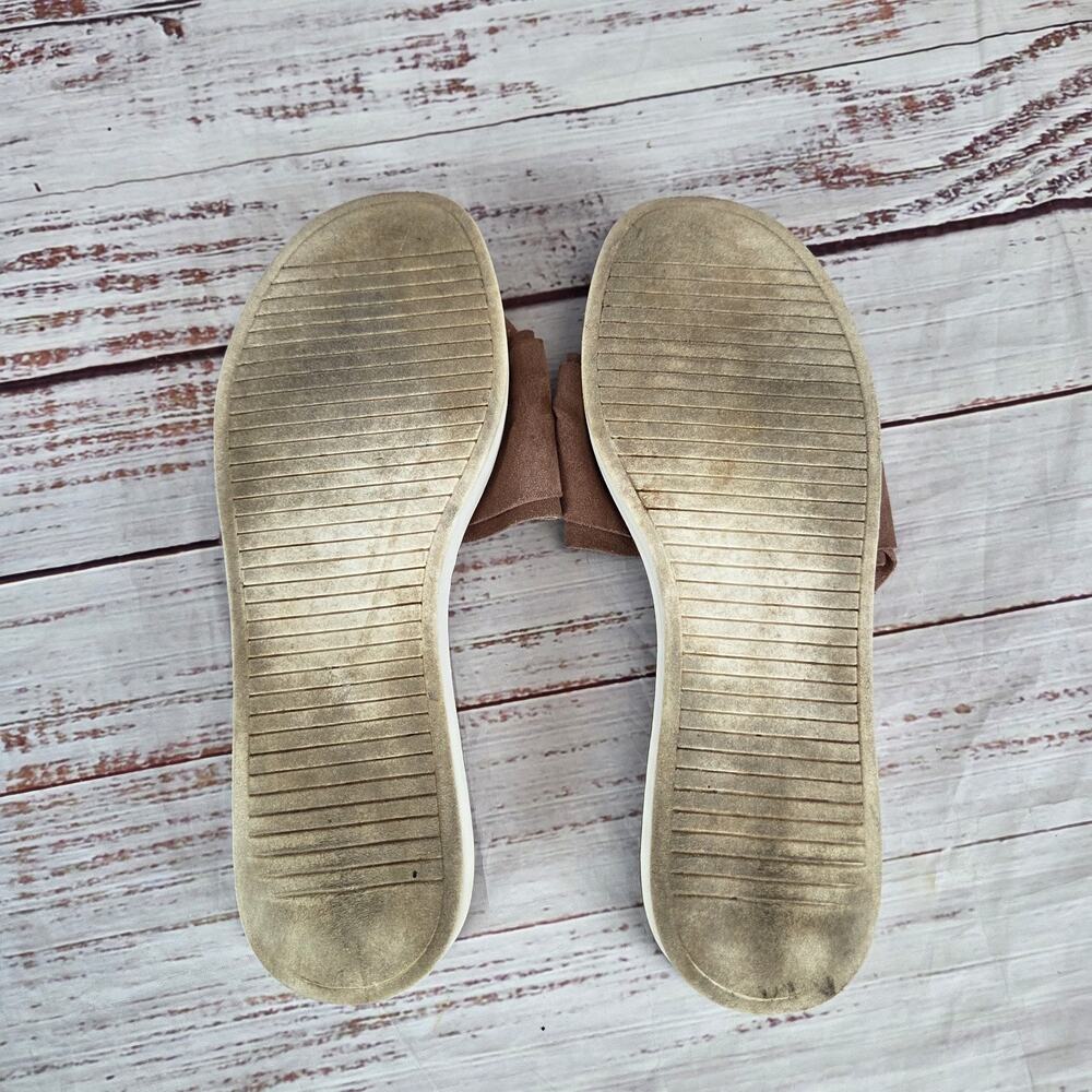 Seychelles Taupe Suede Knotted Slide Sandals - Picture 8 of 8